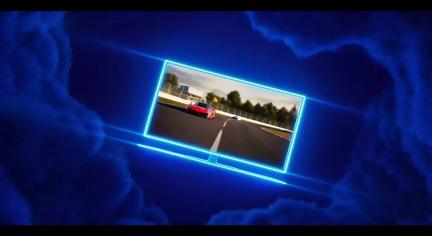 Reklama Filmowa niebieskiego ekranu